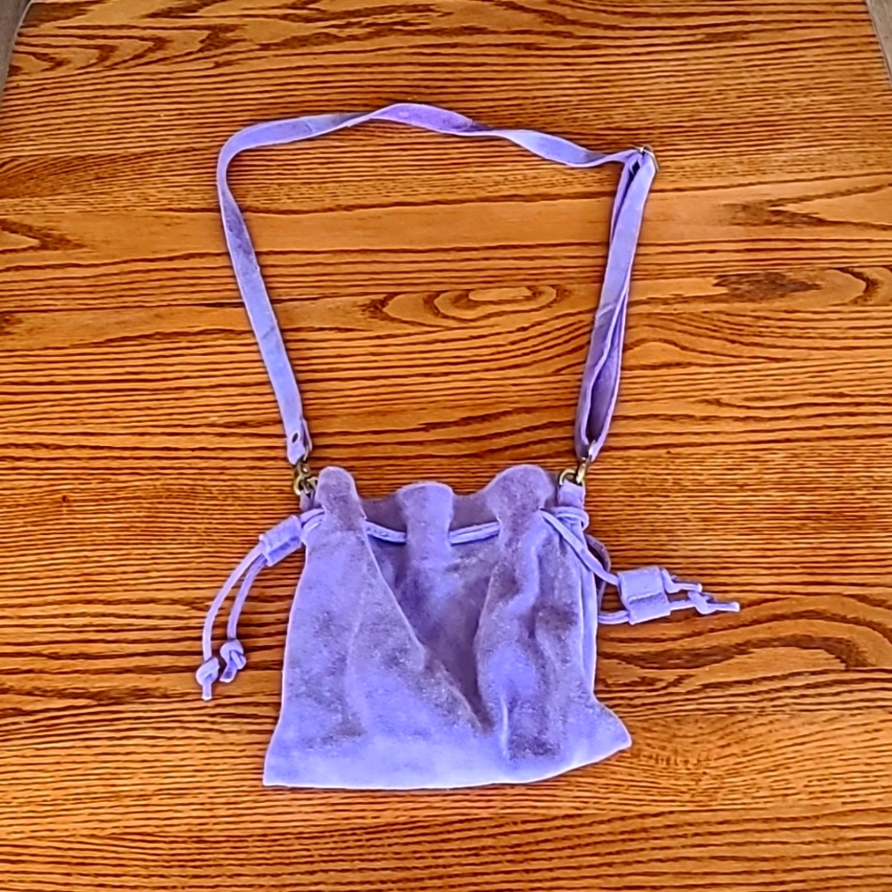Free People Lavender Suede Cross Body Bag